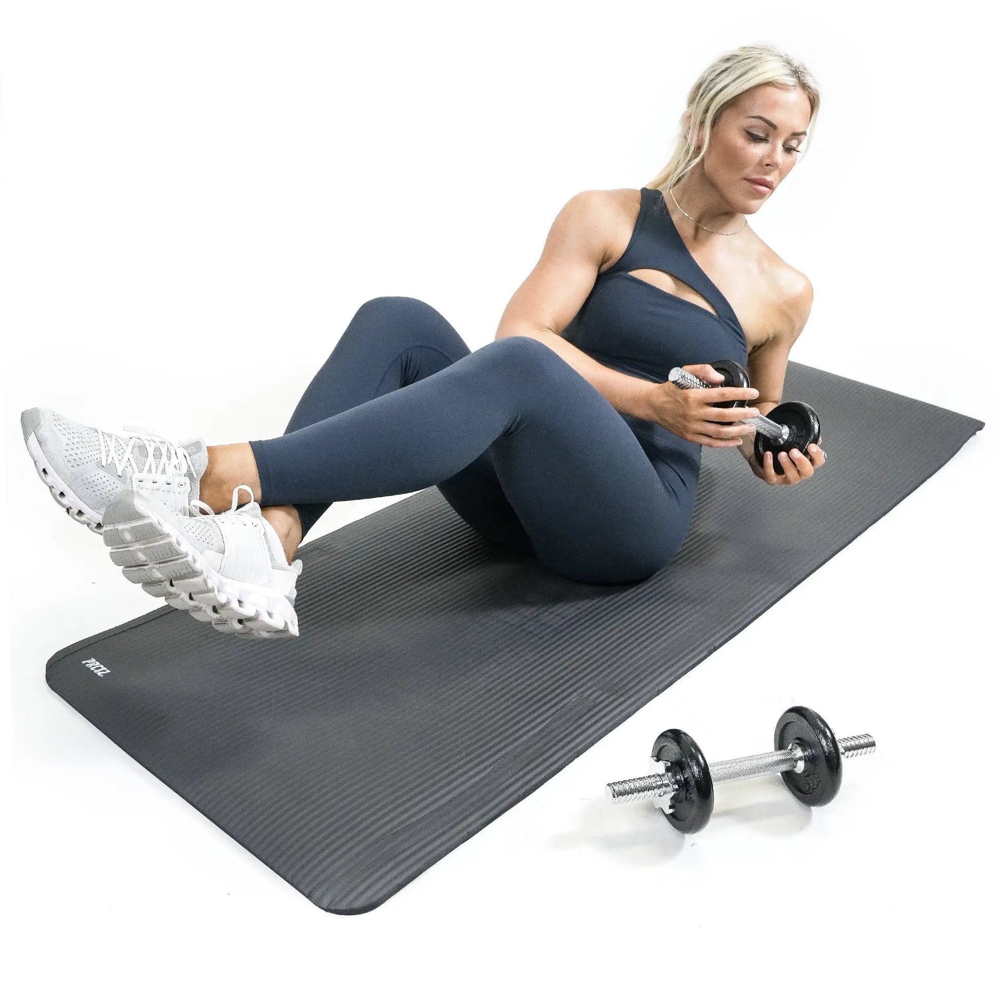 Yoga Mat Premium Non Slip Thick – Extra Comfortable Exercise Mat for Home Workouts, Pilates, Stretching & Gym – Cushioned NBR Foam, Gym Mat with Strap, for Women & Men